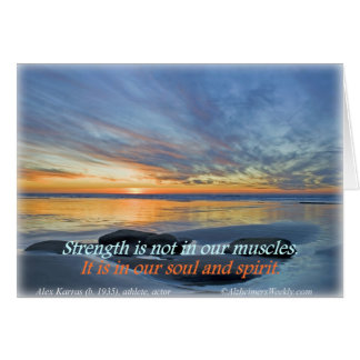 Sterkte zit niet in onze spieren.