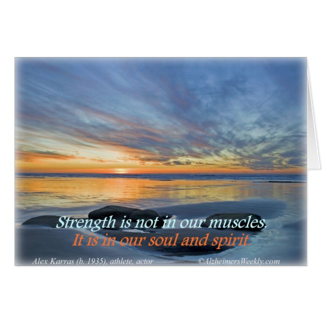 Sterkte zit niet in onze spieren. (Voorkant Horizontaal)