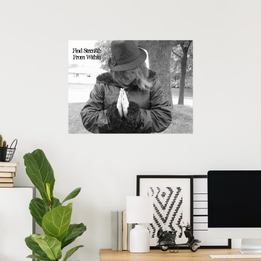 Sterkte zoeken van binnen poster (Thuiskantoor)