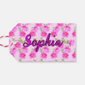 Sterkte Zuster Quote & Monogram | bloemenvriend Cadeaulabel (Achterkant Horizontaal)