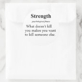 Sterktedefinitie Ronde Sticker (Tas)