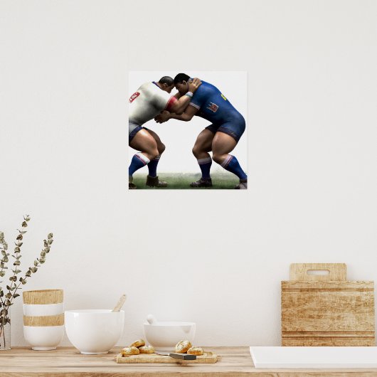Sterktetest - Rugby Art Print (Keuken)