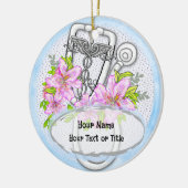 Sterlelie stethoscoop keramisch ornament (Links)