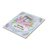 Sterlelie stethoscoop tegeltje (Zijkant)