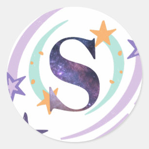 Sterletter S monogram Ronde Sticker