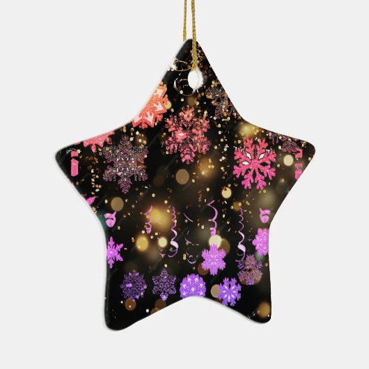 Sterlicht kerstversiering keramisch ornament (Rechts)