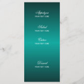 Sterlichten in Blauwgroen - Menu (Achterkant)