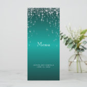 Sterlichten in Blauwgroen - Menu (Staand voorkant)