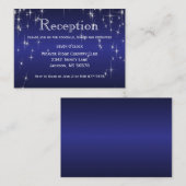 Sterlichten in Metallic Donkerblauw - Receptie Informatiekaartje (Voorkant / Achterkant)