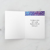 Sterlichten op Cobalt Blue Verjaardag Kaart (Binnen)