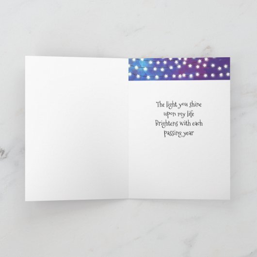 Sterlichten op Cobalt Blue Verjaardag Kaart (Binnen)