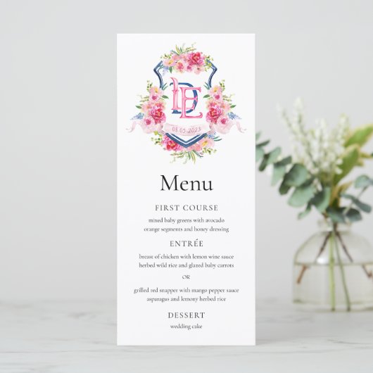 Sterling Bruiloft Menu 2 (Staand voorkant)