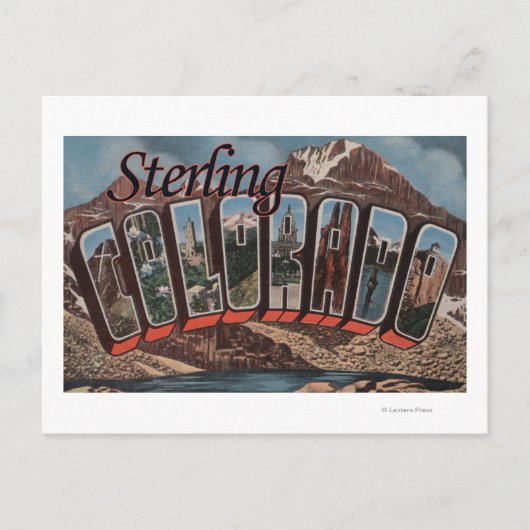 Sterling, colorado - grote letterscènes briefkaart (Voorkant)