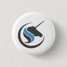 Sterling en Stone Unicorn Button