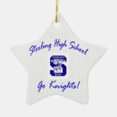 Sterling High Go Knight Logo I Star Ornament (Voorkant)