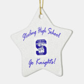 Sterling High Go Knight Logo I Star Ornament (Links)
