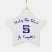 Sterling High Go Knight Logo I Star Ornament (Achterkant)