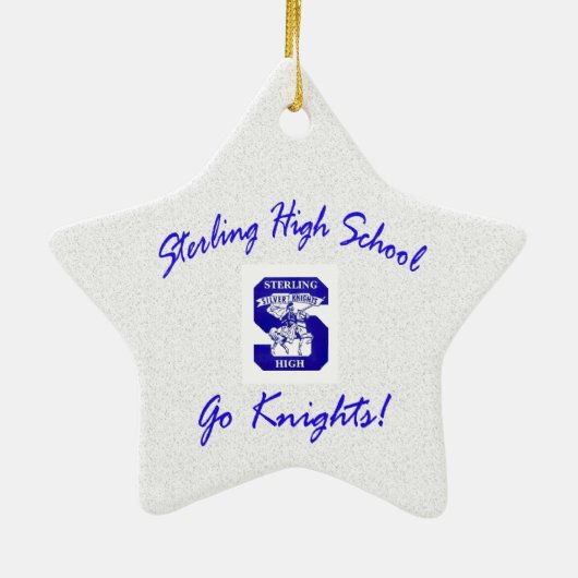 Sterling High Go Knight Logo I Star Ornament (Achterkant)