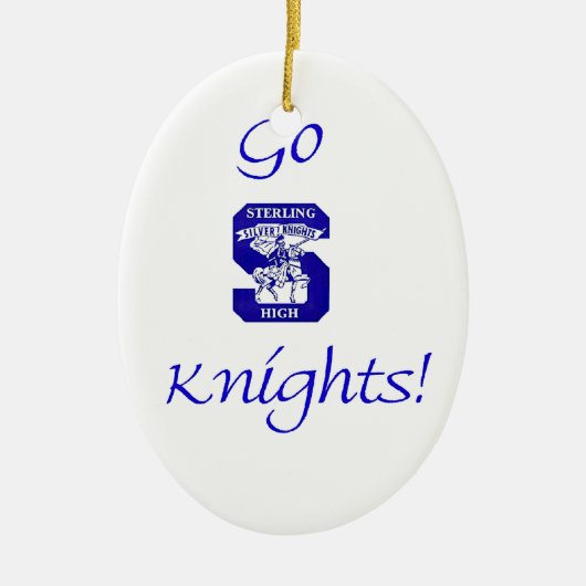 Sterling High Go Knight Logo II Ovaal Ornament (Voorkant)
