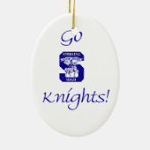 Sterling High Go Knight Logo II Ovaal Ornament (Achterkant)