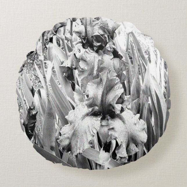 Sterling Irises.... Rond Kussen (Voorkant)