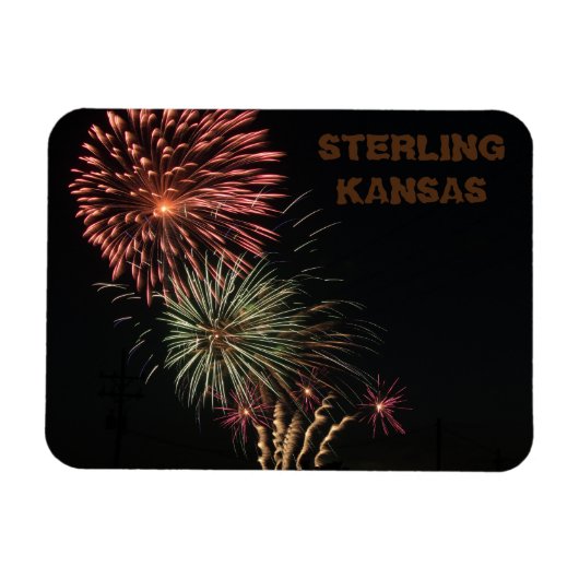 Sterling Kansas Fire Works Magnet Magneet (Horizontaal)