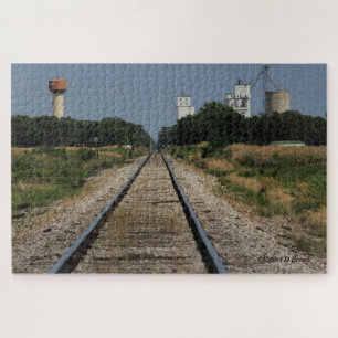 Sterling Kansas met Railroad Tracks PUZZEL