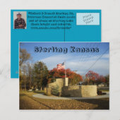 Sterling Kansas Veterans Memorial Briefkaart (Voorkant / Achterkant)