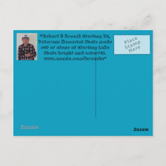 Sterling Kansas Veterans Memorial Briefkaart (Achterkant)