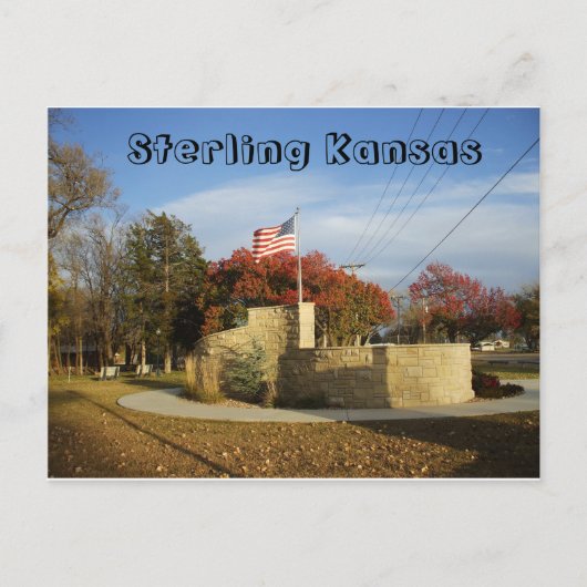Sterling Kansas Veterans Memorial Briefkaart (Voorkant)