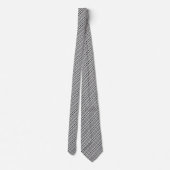 Sterling Mosaic | Luxe zwart-wit geometrisch Stropdas (Achterkant)