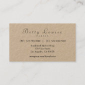 Sterling rechte straler / Extra dik natuurlijk Visitekaartje (Achterkant)