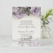 Sterling Silver Paars Roos Weddenschap Kaart (Staand voorkant)