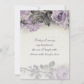 Sterling Silver Paars Roos Weddenschap Kaart (Achterkant)