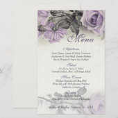  Sterling Silver Roos Wedding Menu Kaart (Voorkant / Achterkant)