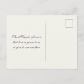 Sterling zilver Paarse Roos bruiloft Save the Date Aankondigingskaart (Achterkant)