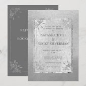 Sterling Zilveren Affair Bruiloft & Feest Kaart (Voorkant / Achterkant)