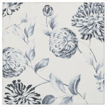 Sterling Zilveren Blauw  Dahlia Flower Pattern