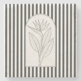 Sterlitzia Elegant Flower Botanical Stenen Onderzetter