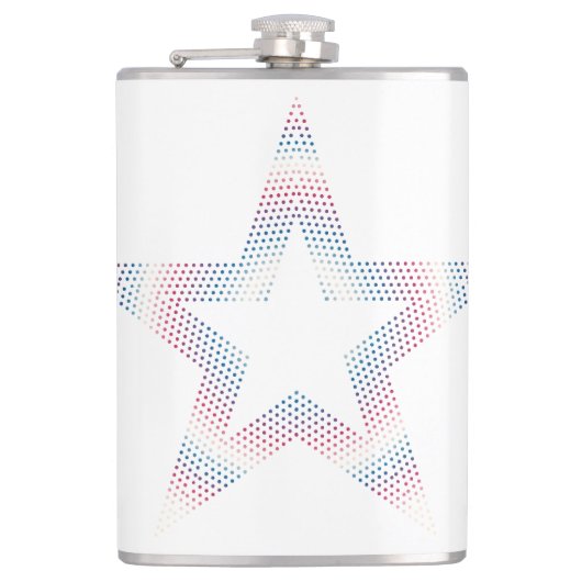 sterlogo op fles heupfles (Voorkant)