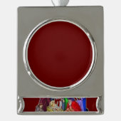 STERLVER CUSTOM ORNAMENT KEEPSAKE VERZILVERD BANNER ORNAMENT (Voorkant)