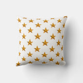Stermonogram Initiaal Oranje Goud Hemels Decor Kussen (Achterkant)