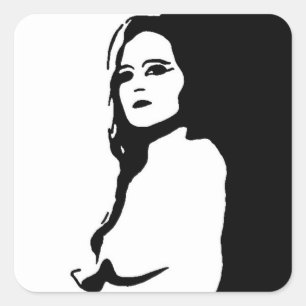 Stern Face Vierkante Sticker