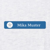 Stern - grau blau - 96 schmale Kinder  Labels (Design 2)