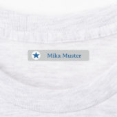 Stern - grau blau - 96 schmale Kinder  Labels (Aangebracht)