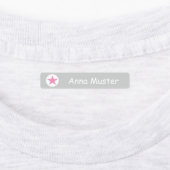 Stern - grau rosa - 96 schmale Kinder  Labels (Aangebracht)