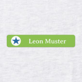 Stern - grün blau - 96 schmale Kinder  Labels (Design 1)