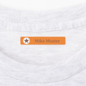 Stern - orange braun - 96 schmale Kinder  Labels (Aangebracht)