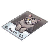 Stern Tabby Cat vraagt om een serieus gesprek Notitieboek (Linkerzijde)