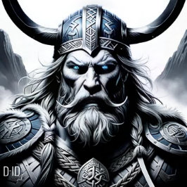 Stern Valhalla Viking Poster